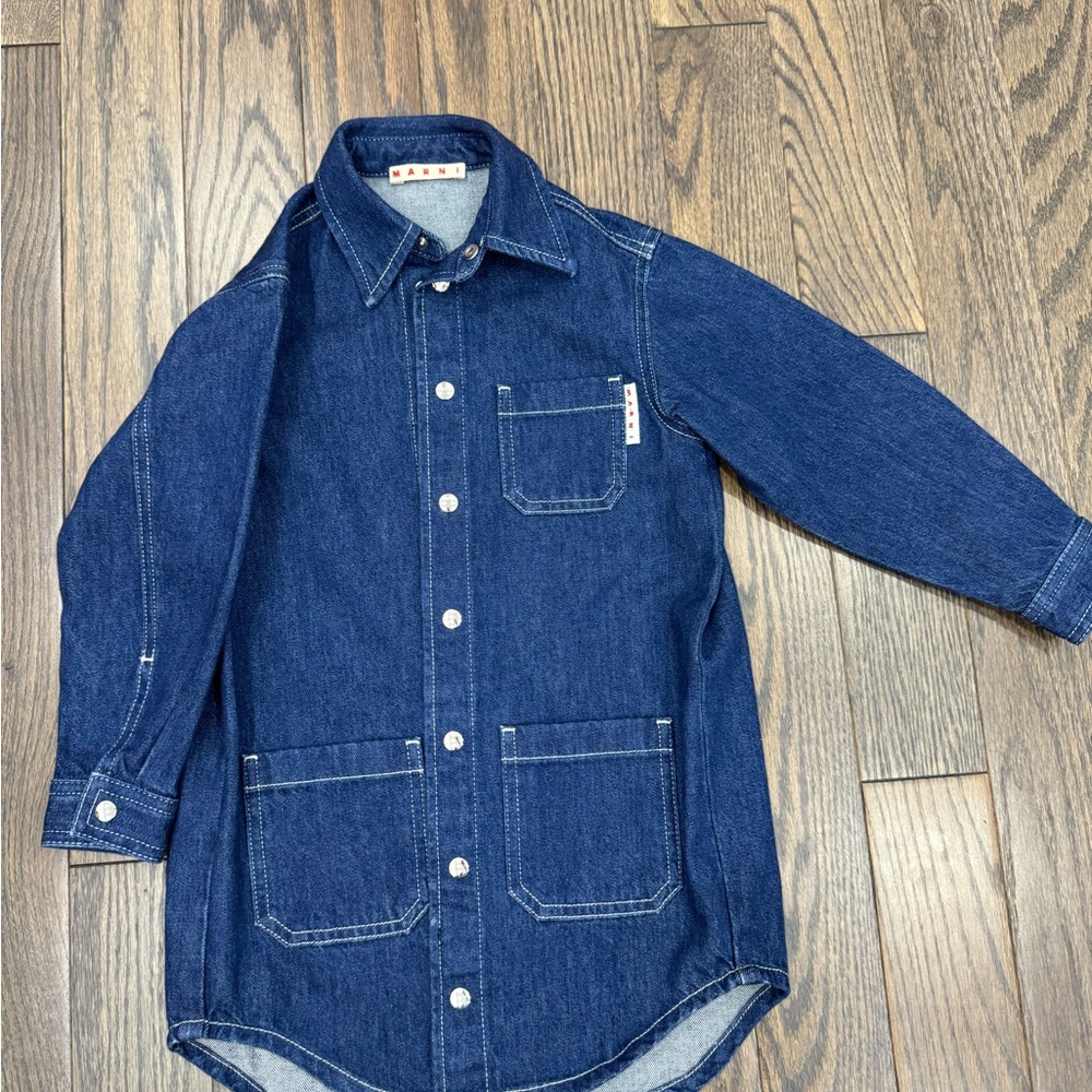 Marni Kids Blue Denim Dress